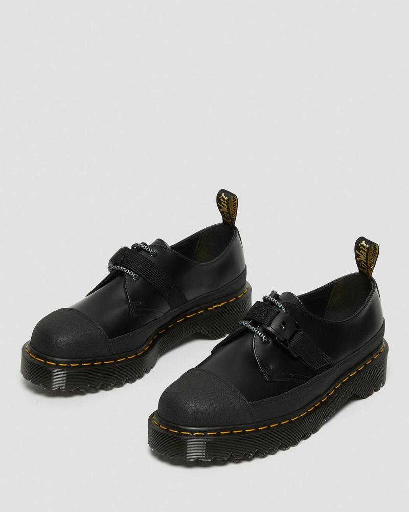 Dr Martens 1461 Made In England Bex Tech Smooth Leren Oxford Schoenen Heren Zwart | NL 221MQZ